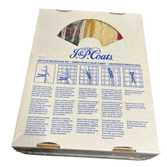 J & P Coats Christmas Monogram Latch Hook Kit Art 25525 -‎ Sealed - Picture 5 of 8